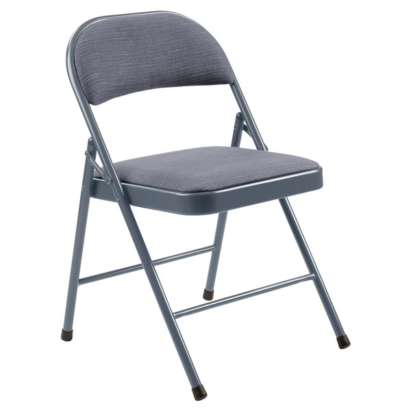 Commercialine Indoor Star Trail Blue Metal Padded Polyester Standard Folding Chair 4-Pack