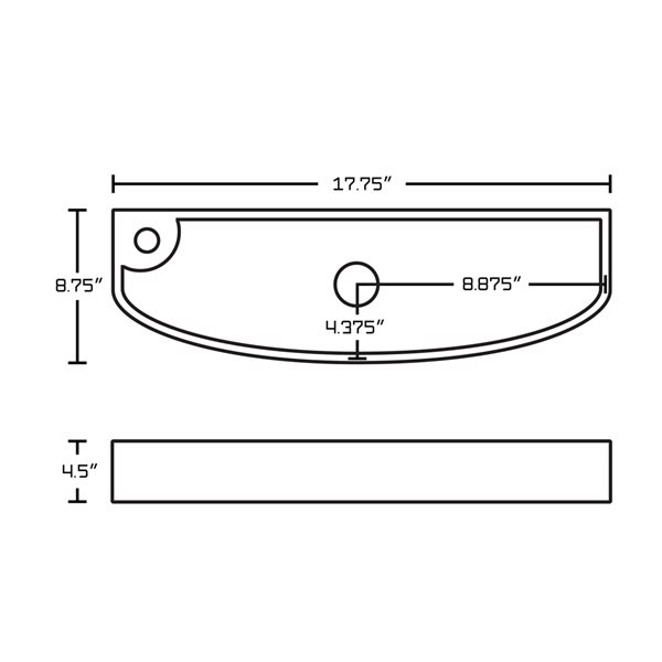 American Imaginations White Ceramic 17.75-in Rectangular Wall-mount Sink Set with Bronze Hardware