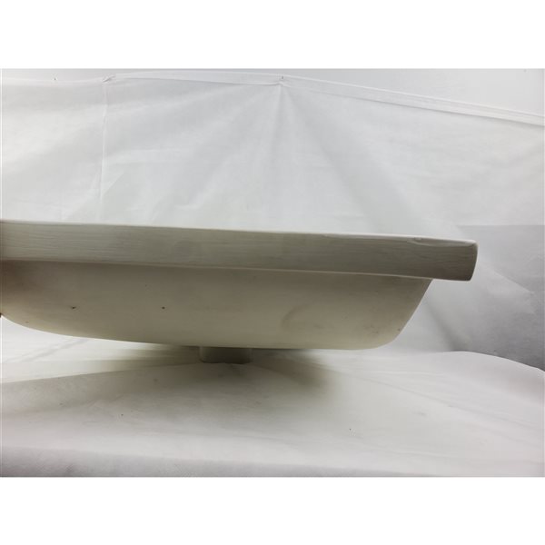 American Imaginations White Ceramic 17-in Square Undermount Sink