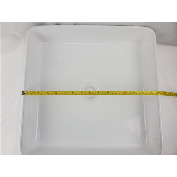 ◆ami9622◆ American Imaginations White Ceramic Rectangular Vessel