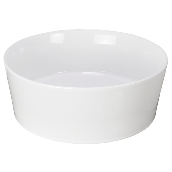 American Imaginations White Round Ceramic Vessel Bathroom Sink (14.4-in x 14.4-in)