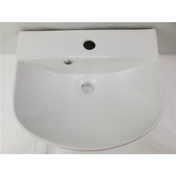 American Imaginations White Ceramic WallMount Rectangular Bathroom