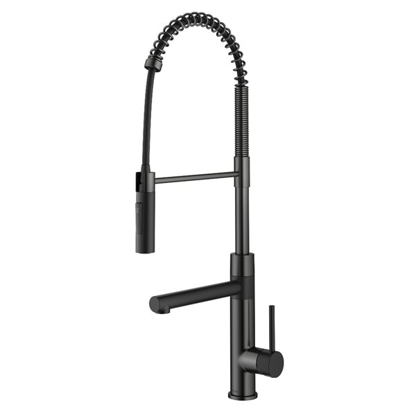 Kraus Pro Kitchen Faucet in Matte Black / Spot Free Black Stainless ...