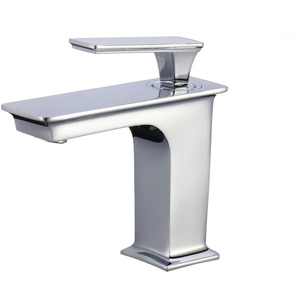 American Imaginations White Ceramic Vessel Rectangular Bathroom Sink with Chrome Faucet and Drain (9.5-in x 19.25-in)