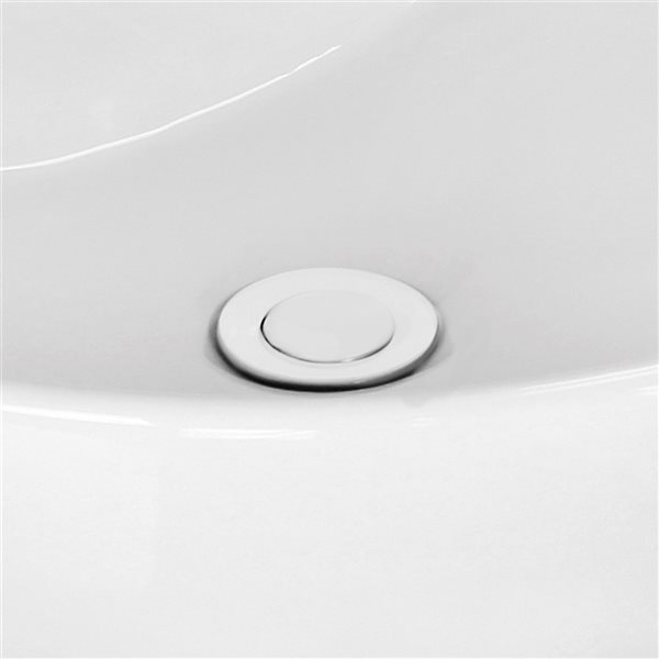 American Imaginations White Ceramic Undermount Rectangular Bathroom Sink with White Drain (13-in x 18-in)