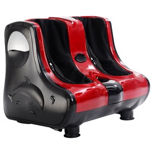 Costway Red/Black Kneading Rolling Vibration Heating Foot Calf and Leg Massager