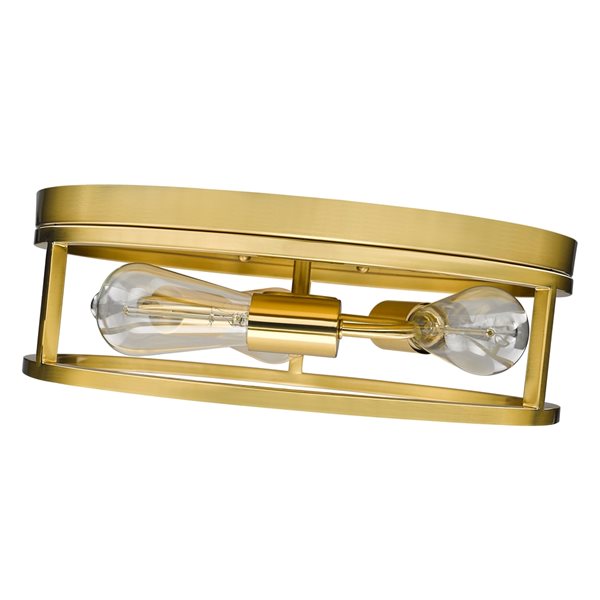 Bethel International 16-in Gold Modern Incandescent Flush Mount Light