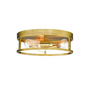 Bethel International 16-in Gold Modern Incandescent Flush Mount Light