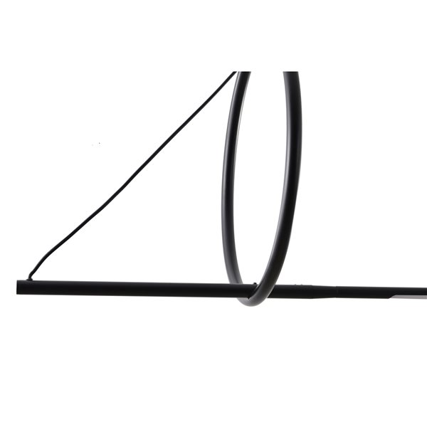 Bethel International 2-Light Black Contemporary LED Chandelier with Adjustable Cord