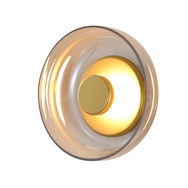 Bethel International 9-in 1-Light Gold Contemporary Wall Sconce
