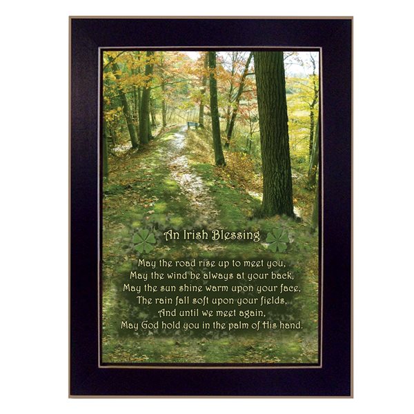 Trendy Decor 4 U 14-in x 10-in Irish Blessing Wall Art Print with Black ...