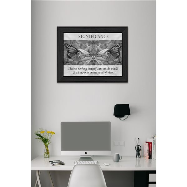 Trendy Decor 4 U 18in x 14in Significance Wall Art Print with Black Frame ME08C405 RONA