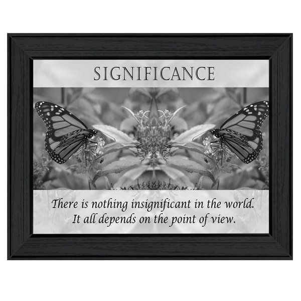 Trendy Decor 4 U 18in x 14in Significance Wall Art Print with Black Frame ME08C405 RONA