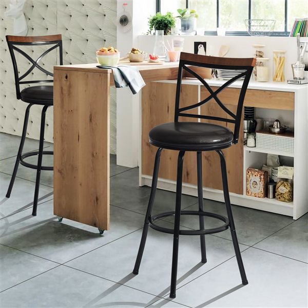 2 pack adjustable swivel bar stool