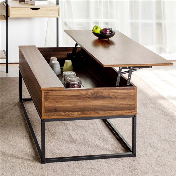 Homycasa Kravets Lift Top Coffee Table with Storage