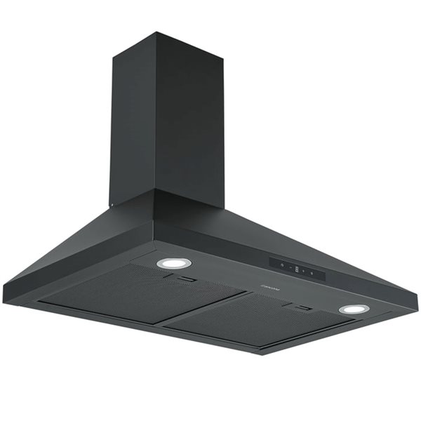 Ancona 30-in Convertible Black Wall-Mounted Range Hood