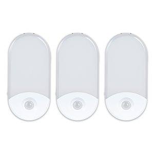 Westinghouse White LED Rechargeable Night Light Auto On/Off - 3-Pack