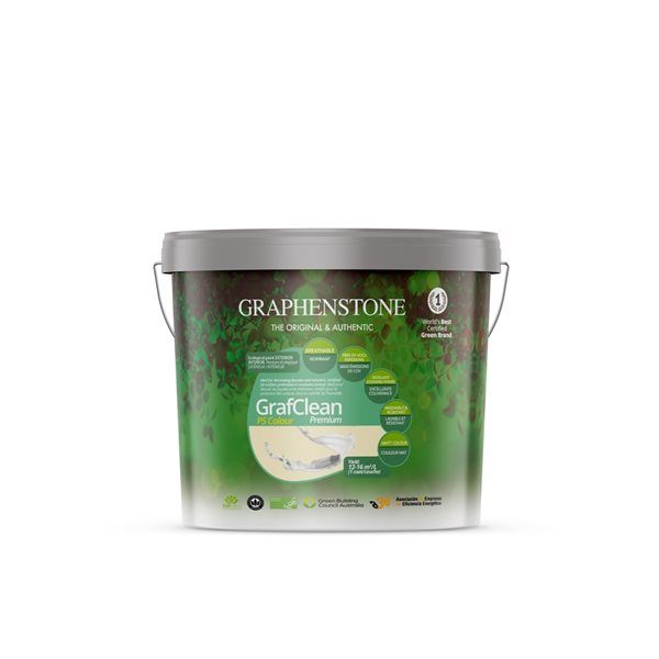 Peinture écologique mate intérieur/extérieur Grafclean Premium par Graphenstone, 0,75 litre, crème française