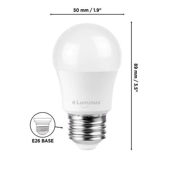 Luminus 40-Watt Equivalent A15 Warm White LED Light Bulbs (24-pack)