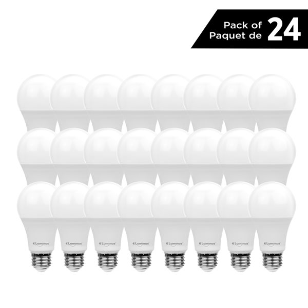 Luminus 60-Watt Equivalent A19 Warm White LED Light Bulbs (24-pack)