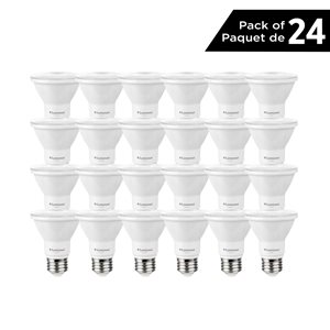 Luminus Basix 50 Watt Equivalent PAR20 Dimmable LED Light Bulb 3000K Bright White (24-Pack)