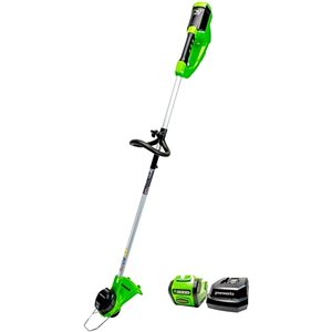 Greenworks 40 V 12-in Straight Cordless String Trimmer with Battery and Charger