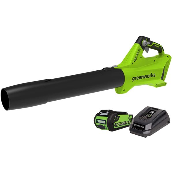 Greenworks 125-mph 40-Volt 450 CFM Jet Blower, 2.0 AH Battery and Charger Included