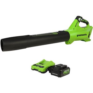 Greenworks 110-mph 24-Volt Lithium-Ion 450 CFM Brushless Handheld Cordless Electric Leaf Blower (Battery and Charger Included)