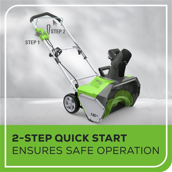 Greenworks 10 A 16-in Corded Electric Snow Blower