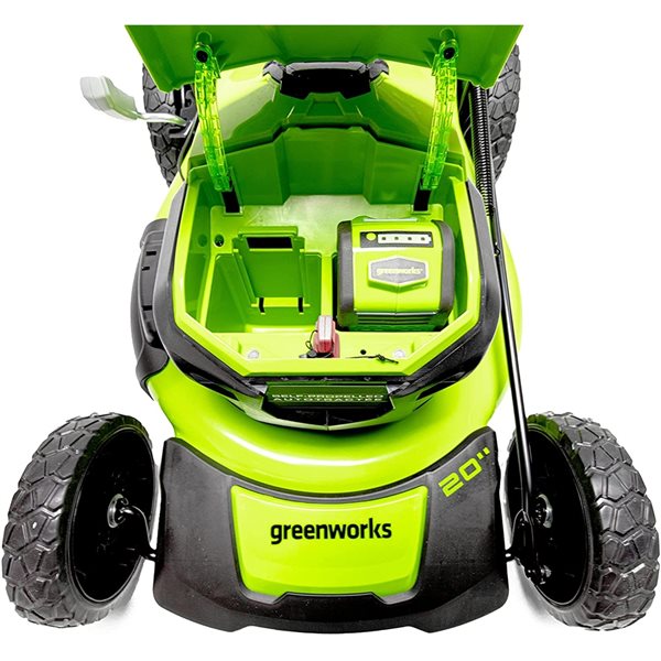 Greenworks 40 V 20-in Brushless Lithium-Ion Self-Propelled Cordless Electric Lawn Mower with Battery and Charger