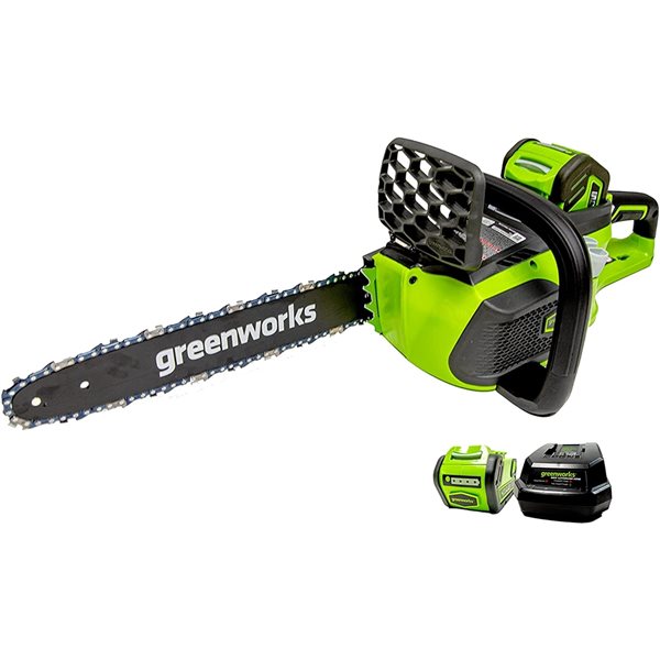Image of Greenworks | 40-Volt Max Lithium-Ion 14-In Cordless Electric Chainsaw (Charger And Battery Included) | Rona