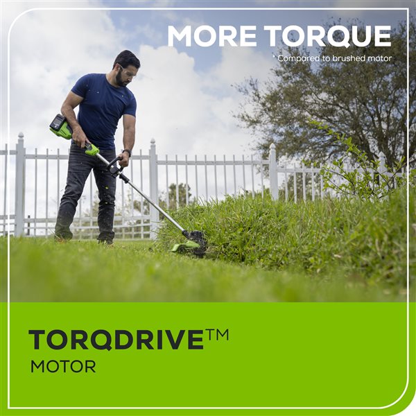 Greenworks 24 V15-in Straight Cordless String Trimmer wiht Batteries and Charger