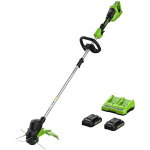 Greenworks 24 V15-in Straight Cordless String Trimmer wiht Batteries and Charger