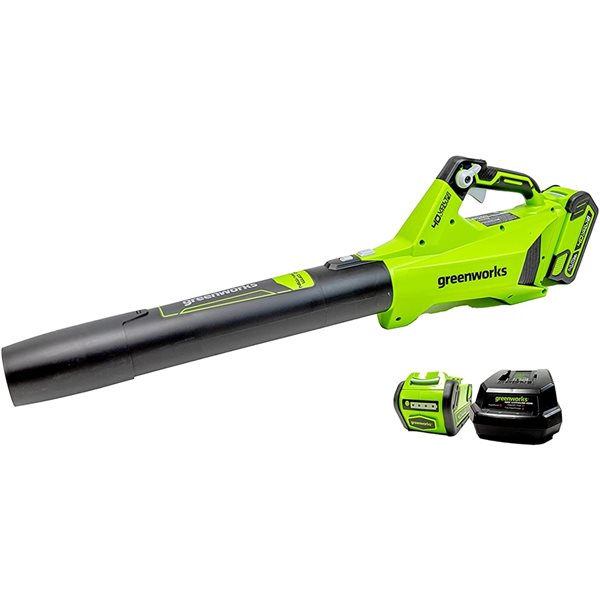 Greenworks 125-mph 40-Volt Lithium-Ion 450 CFM Brushless Handheld Cordless Electric Leaf Blower (Battery and Charger Included)