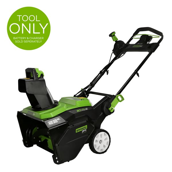 Greenworks Pro 80-Volt 22-in Single-Stage Cordless Electric Snow