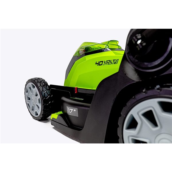 Greenworks 40-Volt Lithium-Ion Push 17-in Cordless Electric Lawn Mower (Battery and Charger Included)