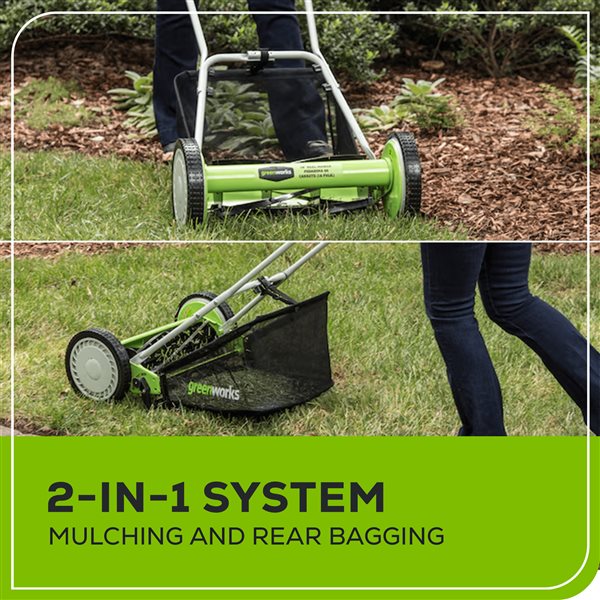 Greenworks 20-in Reel Lawn Mower