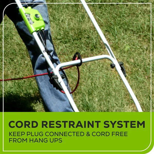 Greenworks Corded Lawn Mower Cut Height 7-Position 7-in Wheels 13 A 21-in