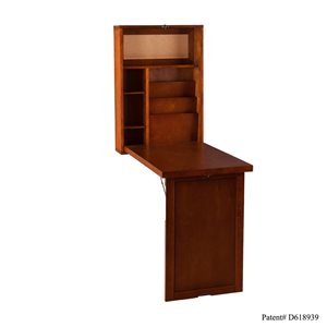 Southern Enterprises Abby 22-in Walnut Casual Writing Desk with 3-Shelf