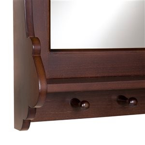 Southern Enterprises Chelmsford 21-in L x 24-in W Rectangle Espresso Framed Wall Mirror