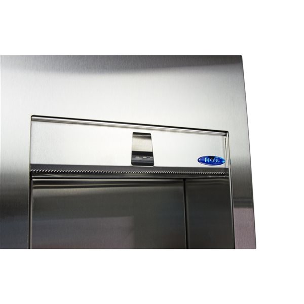 Frost Brushed Stainless Steel Roll Pull Recessed Paper Towel Dispenser with Waste Receptacle