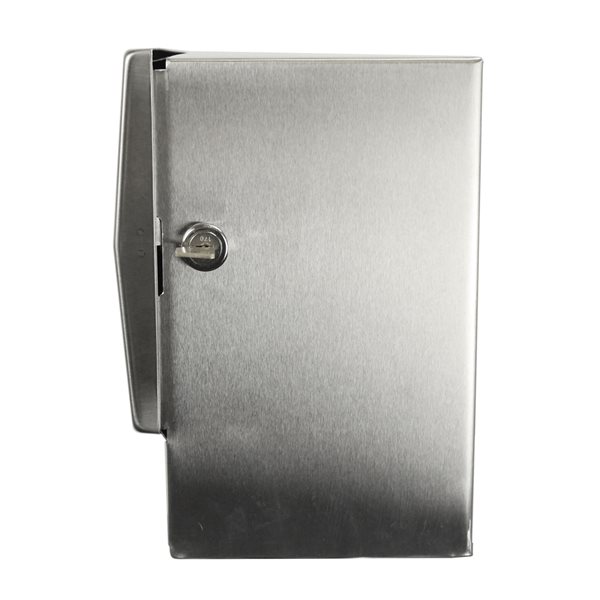 Frost Brushed Stainless Steel Roll Pull Paper Towel Dispenser with Lock