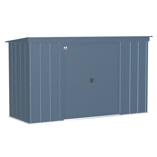 Arrow Classic 10-ft x 4-ft Blue Galvanized Steel Storage Shed