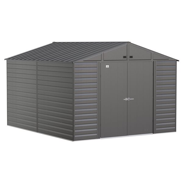 Arrow Select 10-ft x 12-ft Charcoal Grey Galvanized Steel Storage Shed