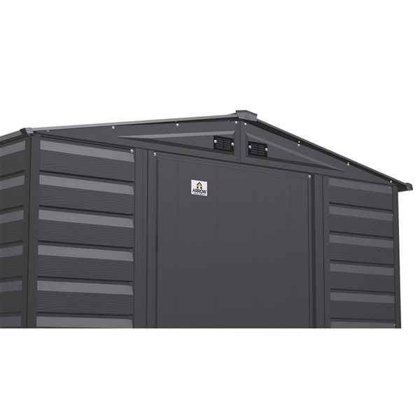 Arrow Select 6-ft x 7-ft Charcoal Grey Galvanized Steel Storage Shed