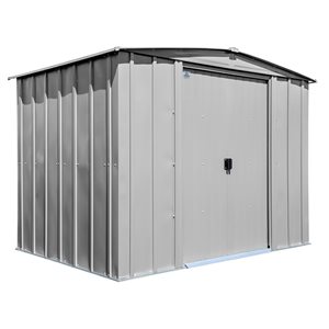 Arrow Classic 8-ft x 6-ft Grey Galvanized Steel Storage Shed