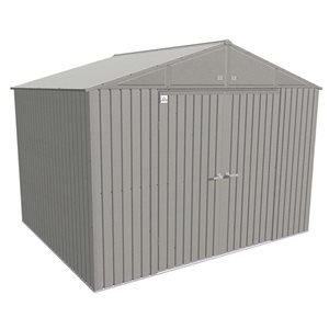 Arrow Elite 10-ft x 8-ft Light Grey Galvanized Steel Storage Shed