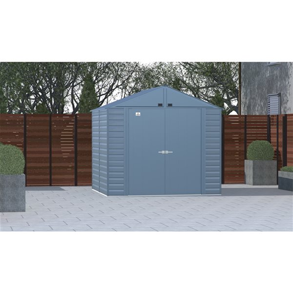 Arrow Select 8-ft x 8-ft Blue Galvanized Steel Storage Shed