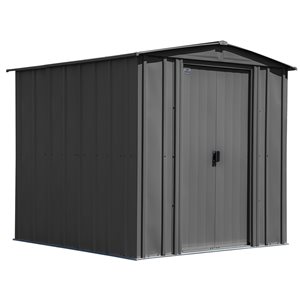 Arrow Classic 6-ft x 7-ft Charcoal Grey Galvanized Steel Storage Shed