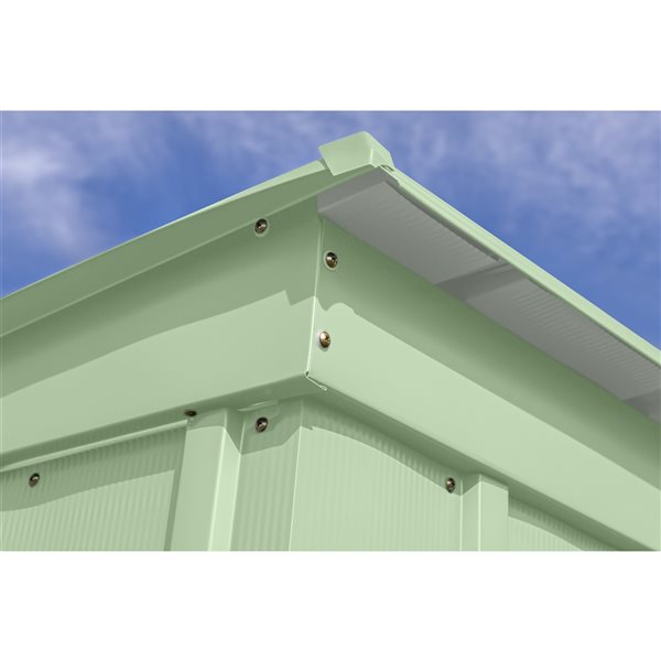 Arrow Classic 10-ft x 4-ft Green Galvanized Steel Storage Shed